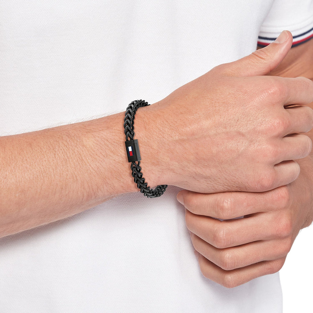 Tommy Hilfiger Zwarte Herenarmband TJ2790649 - detailfoto 1