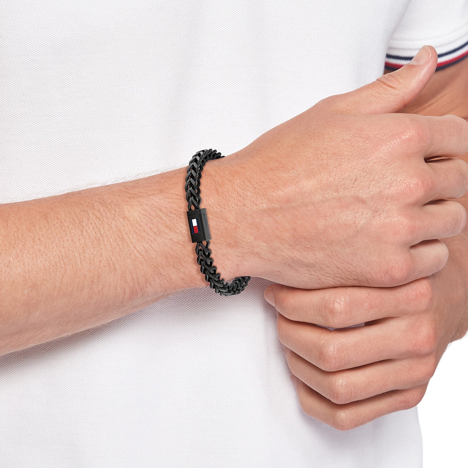 Tommy Hilfiger Zwarte Herenarmband TJ2790649 - detailfoto 1