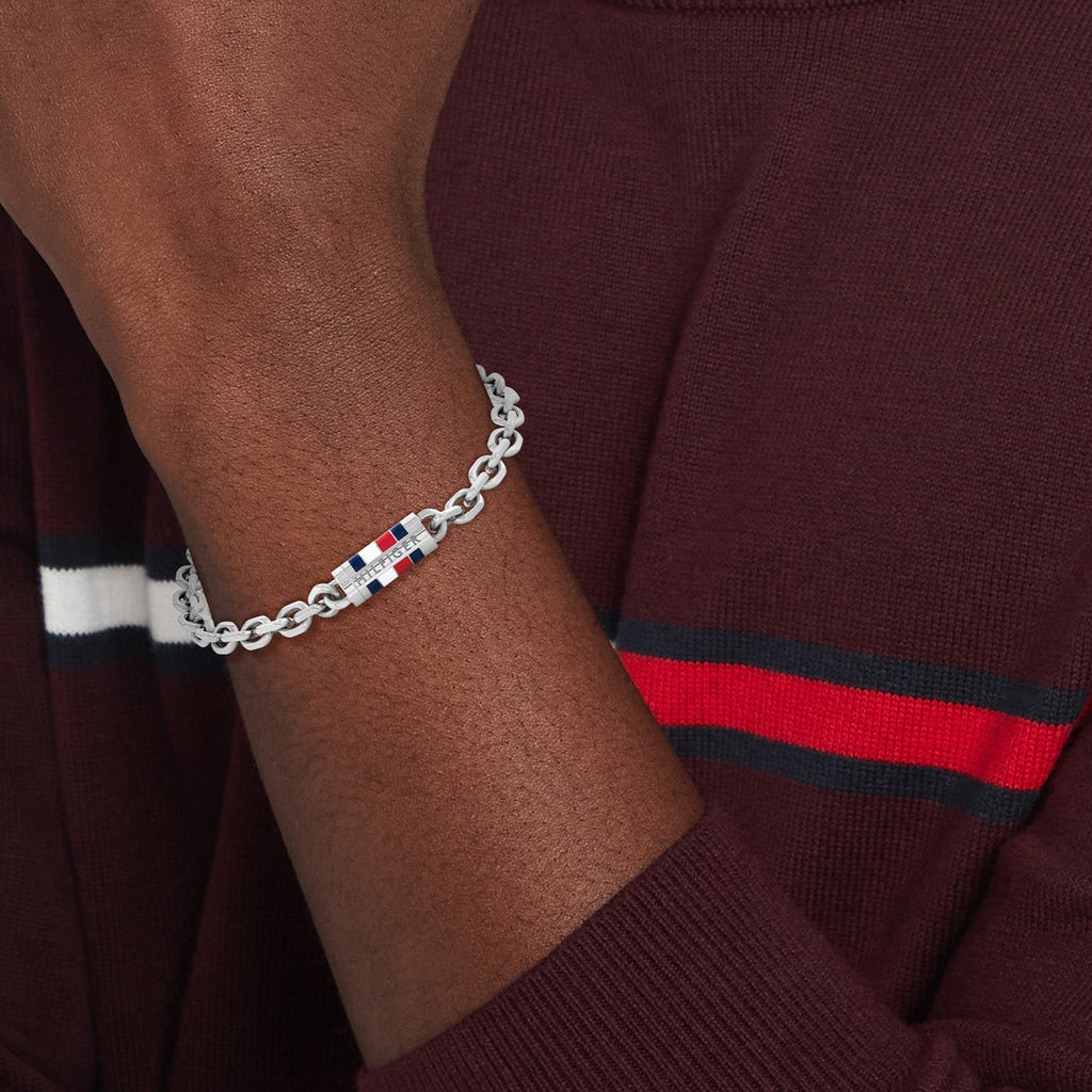 Tommy Hilfiger Zilverkleurige Herenarmband TJ2790652 - detailfoto 1