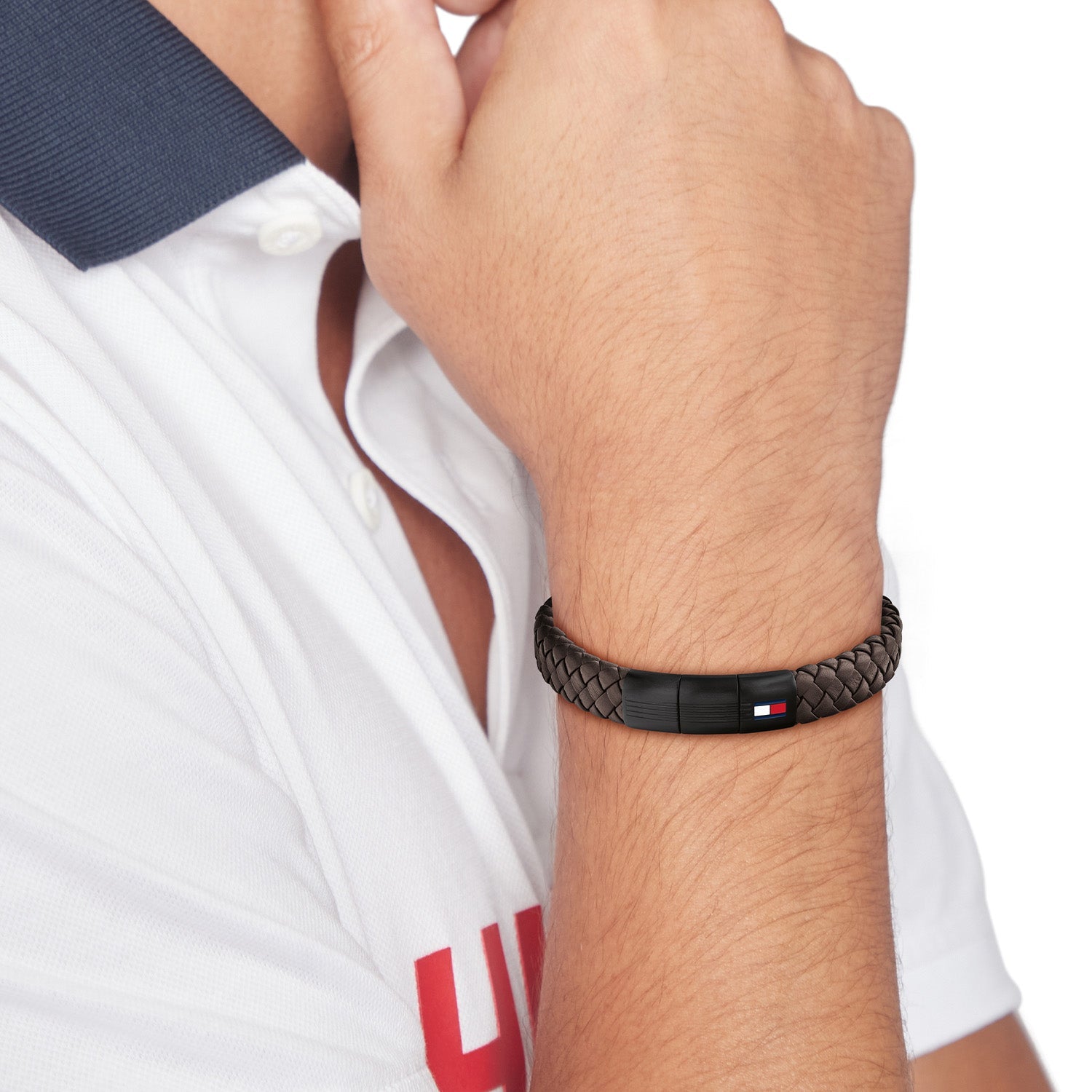 Tommy Hilfiger Bruine Herenarmband TJ2790661 - detailfoto 1