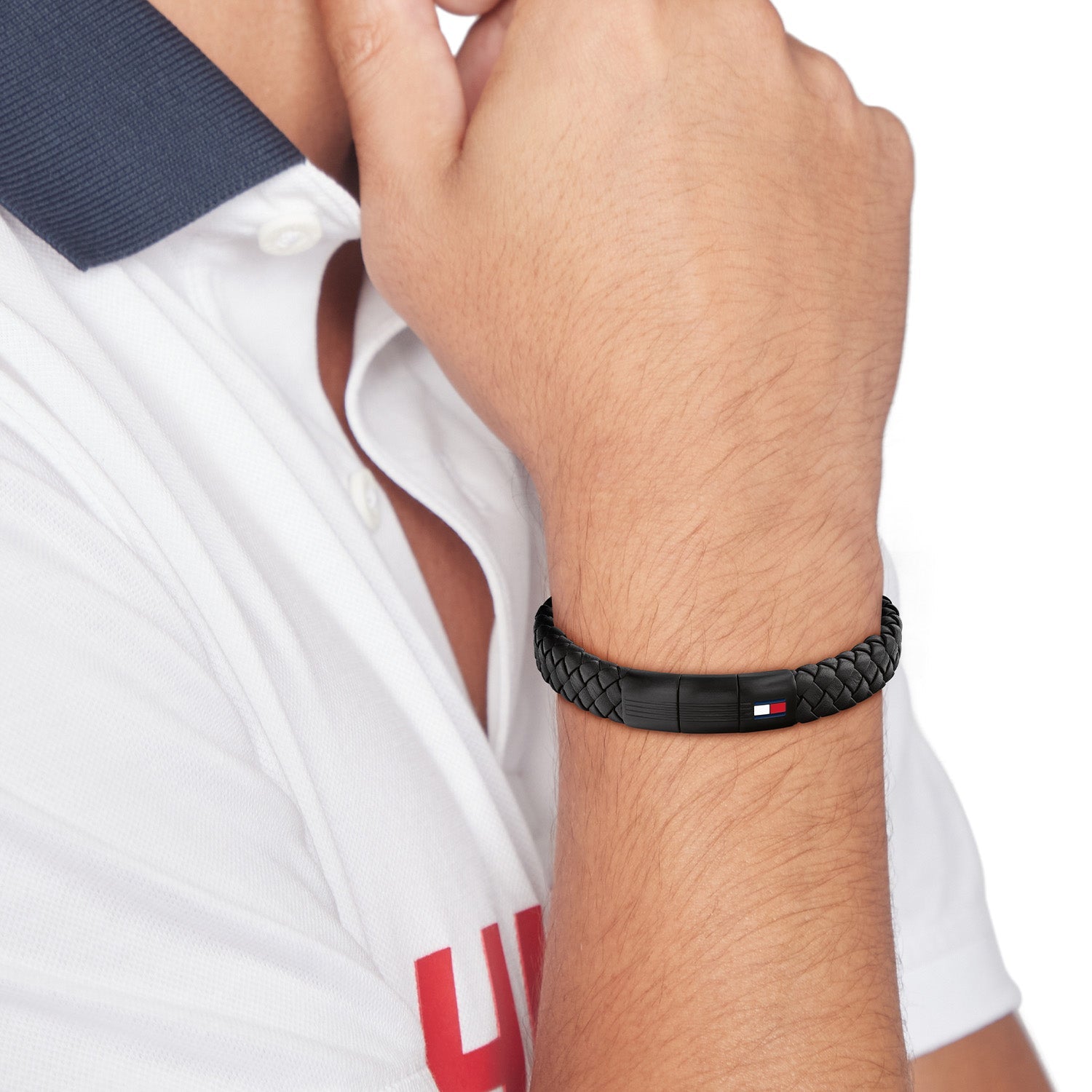 Tommy Hilfiger Zwarte Herenarmband TJ2790662 - detailfoto 1