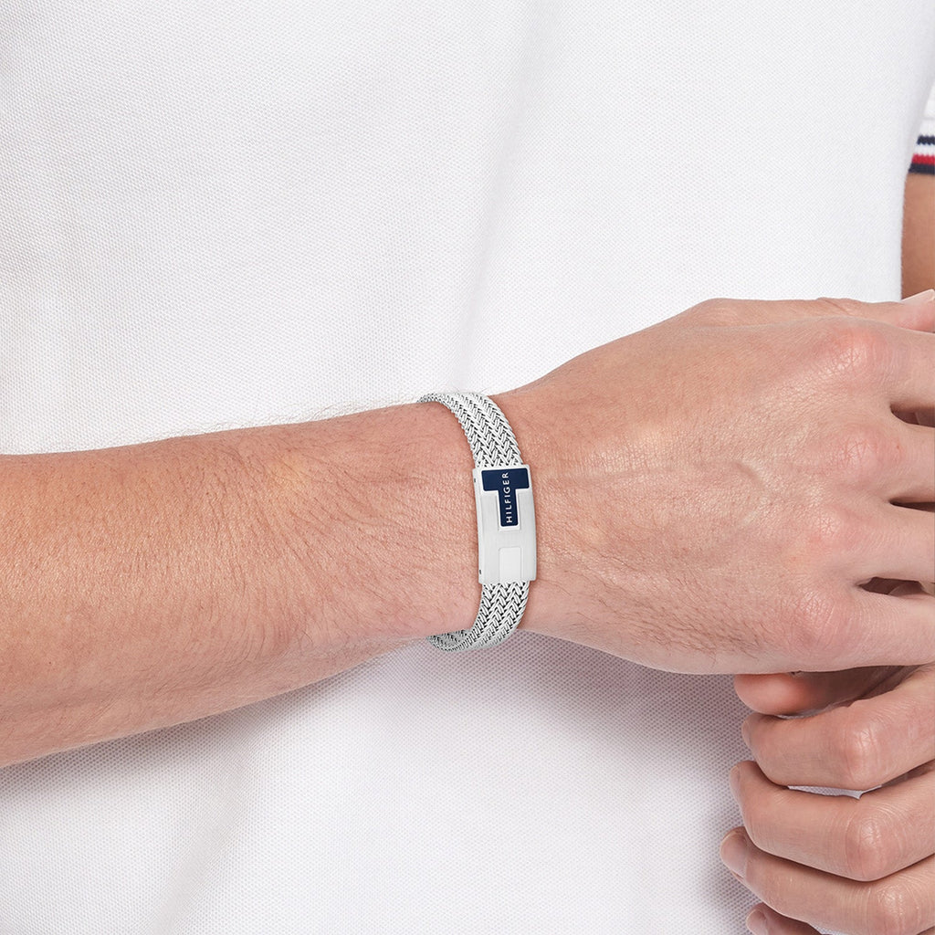 Tommy Hilfiger Zilverkleurige Herenarmband TJ2790705 - detailfoto 1