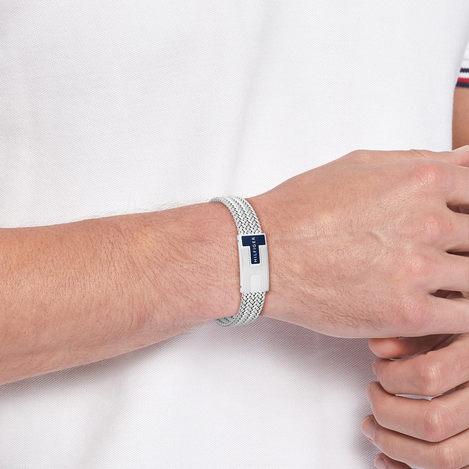 Tommy Hilfiger Zilverkleurige Herenarmband TJ2790705 - detailfoto 1