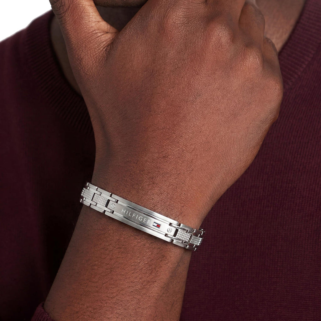 Tommy Hilfiger Oxford Zilverkleurige Herenarmband TJ2790731 - detailfoto 1