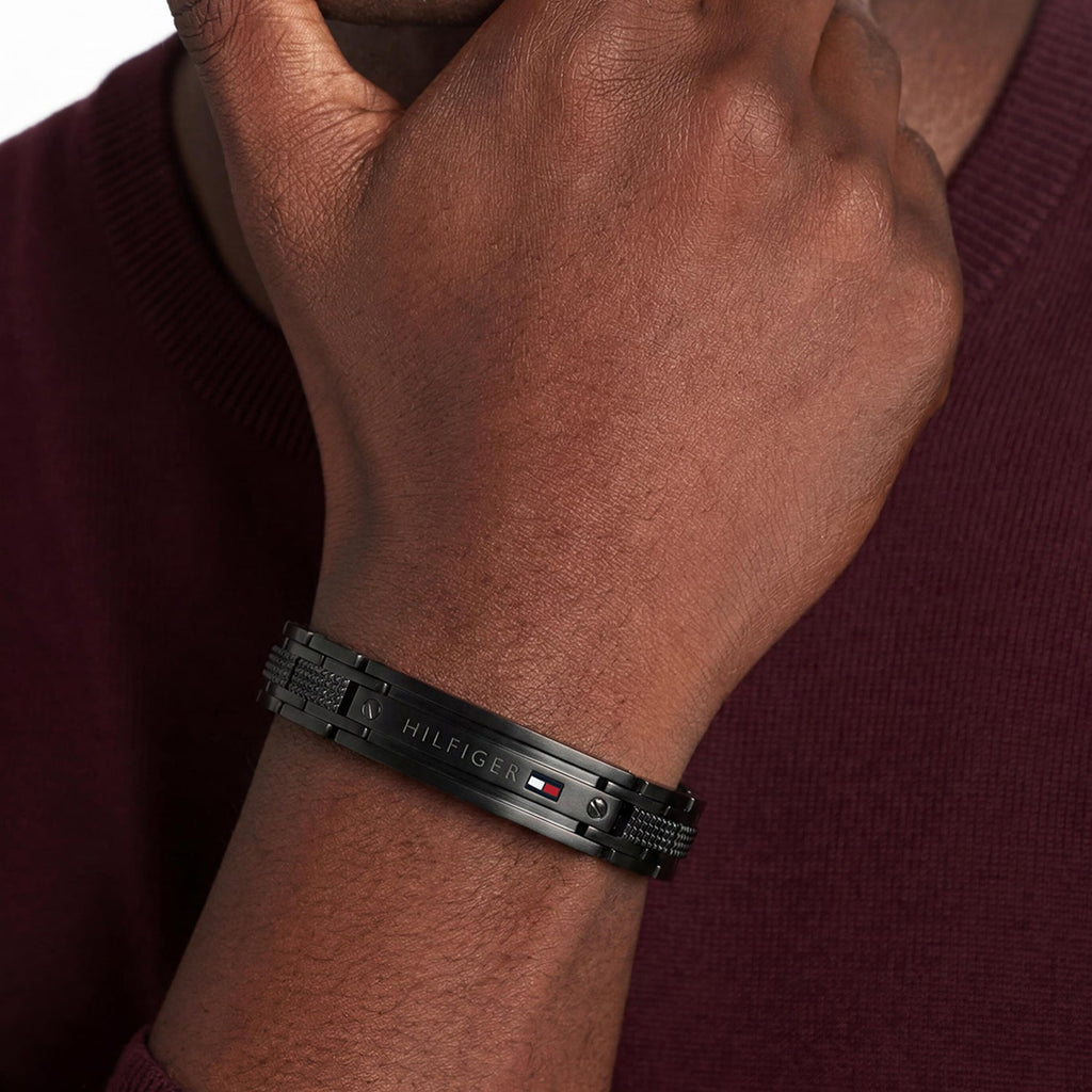 Tommy Hilfiger Oxford Zwarte Herenarmband TJ2790732 - detailfoto 1